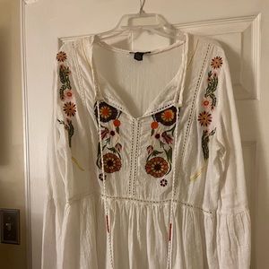 Chelsea and Theodore boho top